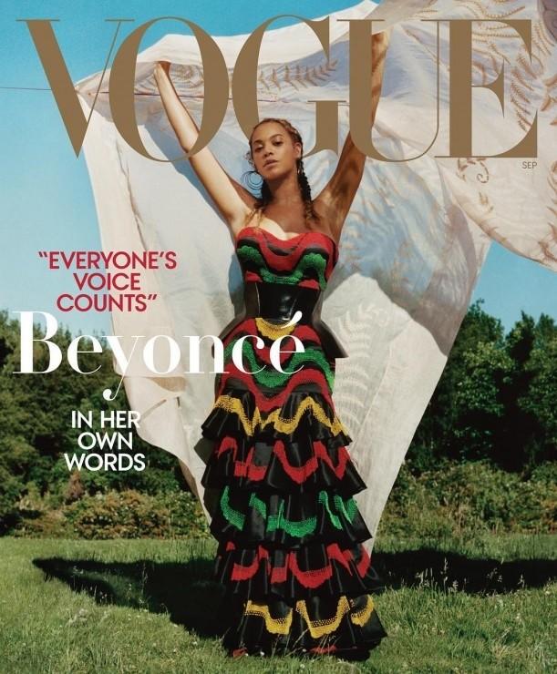 Бейонсе на обложке журнала "Vogue". Фото: label-magazine.com