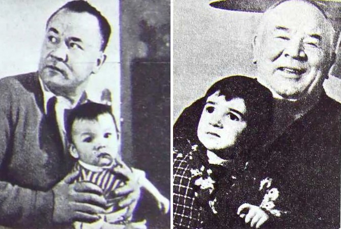 Борис Андреев с сыном и внуком