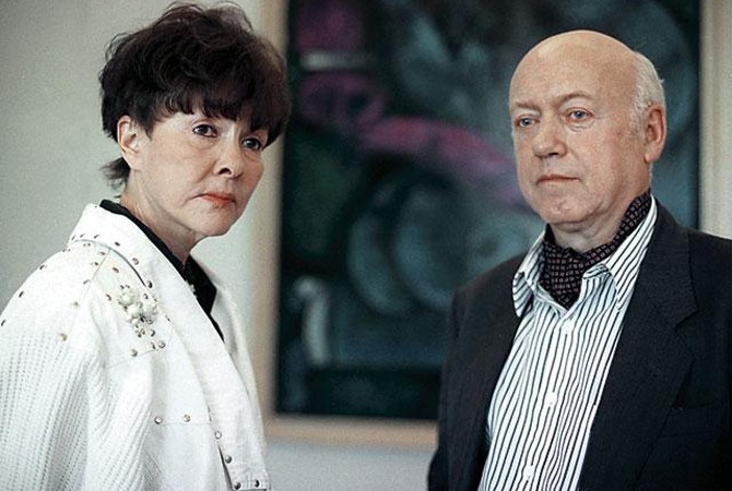 Белла Ахмадулина с супругом Б. Мессерером